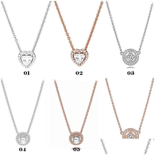 Collares colgantes 925 Sterling Sier Nueva moda para mujer Collar en forma de corazón Pulsera de rubí Pendientes colgantes cuadrados Exquisito Encanto Otwxc