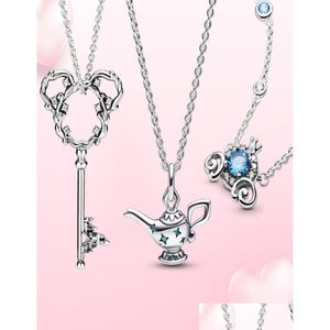 Hanger Kettingen 925 Sterling Sier Pompoen Auto Ketting Magische Lamp Sleutel Europese Kralen Met Originele Doos Fit Charms Sieraden Diy Maki Dhg2O