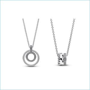 Pendentif Colliers 925 Sterling Sier Signature Anneau Pendentif Collier Chaîne Pour Femmes Hommes Fit Pandora Style Colliers Cadeau Juif Dhgarden Dhhxa