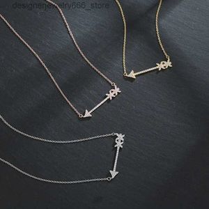 Hanger Kettingen 925 Sterling Zilveren Pijl Zirkoon Ketting Prachtige Mode-sieraden Voor Dames Vakantie Geschenken Q231214