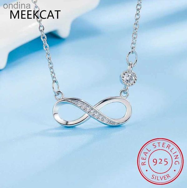 Collares pendientes Plata de Ley 925 joyería fina mejor amigo para siempre infinito amor collares pendientes para mujeres regalos cadena de plata YQ240124