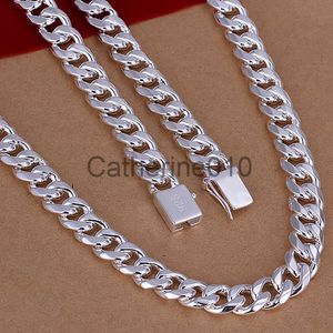 Colliers pendentifs 925 STERLSILVER Solid 10 mm Collier de chaîne Hommes Chaîne Noble Weddjewelry Fashion Charms Party Birthday Gift J230817