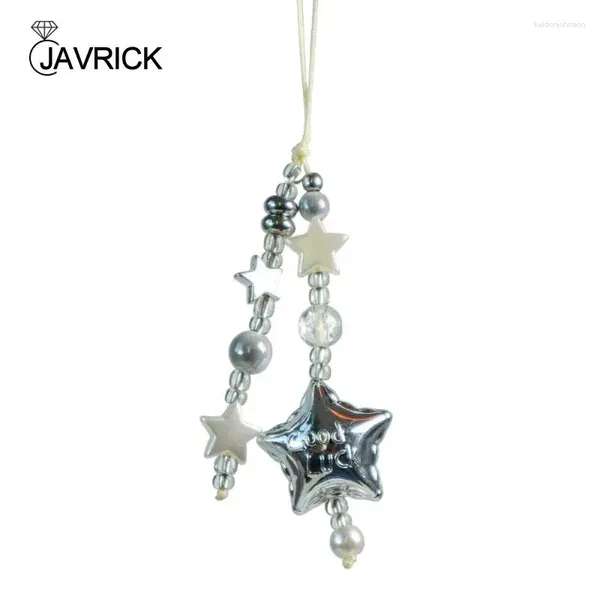 Colliers pendants Perles en acrylique Star Phone Charm Fashion Fashion Fashion For Bag Decoration Car Cavying Keys Holder Handsbag Accessoire