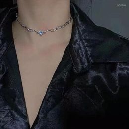 Pendentif Colliers Esthétique Choses Coeur Cristal Vague Aile Collier Pour Femmes Fille Élégant Créatif Mignon Collier Ras Du Cou Indie Grung Bijoux