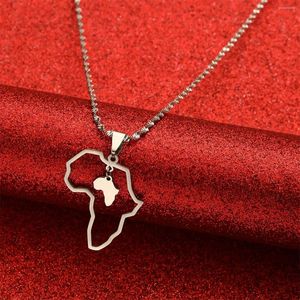 Hanger kettingen Afrikaanse kaart ketting sieraden goud zilveren kleur Afrika ornamenten traditioneel