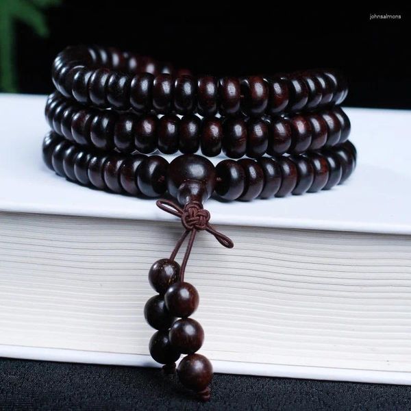 Colliers pendants Africain Perocarpus Santalinus Perles de pomme Matériaux Bracelet Rouge Santal