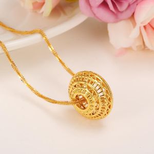 Pendentif colliers perle ronde africaine plaqué or et pour les femmes arabe nigéria/brésil/Cuba/éthiopien bijoux accessoires cadeau