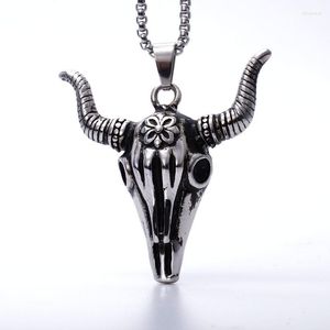 Pendentif Colliers Africain Tribal Rock Personnalité Titane Acier Crâne Mouton Modèles Mâles Rétro Moulage Sous Pression