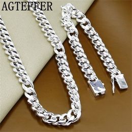 Hanger kettingen agteffer 925 zilveren sieraden sets voor vrouwelijke mannen zijway armbanden geschenken 221109