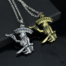 Pendentif Colliers AICSRAD Fashion MC Outlaw Motor Biker Collier mexicain pour Bandidos Motorcycle Club Worldwide Hommes Femmes Gift274g