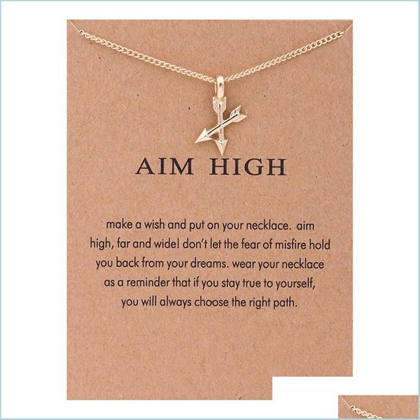 Pendentif Colliers Aim High Crossing Flèches Rappel Pendentif Colliers Amis Pour Toujours Clavicule Collier Court Pour Femmes Bijoux Cadeaux Dhaol