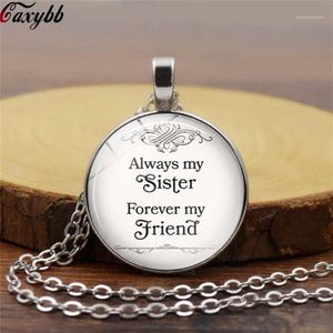 Hanger Kettingen Altijd Mijn Zus Forever Vriend Citaat Ketting Glas Cabochon Sieraden Handgemaakte Vrouwen Zusters Friends225f