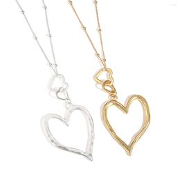 Hanger kettingen amorcome eenvoudige onregelmatige drievoudige harten ketting kraag verstelbare link ketting Valentijnsdag moeders geschenken