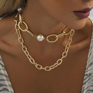 Pendentif Colliers Ancien Simple Imitation Perle Collier Pour Femmes 2023 Mode Polyvalent Multi Couche En Gros