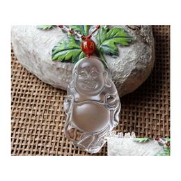 Colliers de pendentif et nephrite Jade Bouddha Pendant.Sakyamuni Scarved Clear L0030 Drop livraison de bijoux pendentifs dhx58