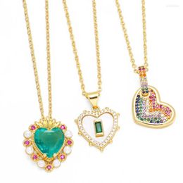 Ожерелья с подвесками Andralyn 2023, ожерелье с персиковым сердечком, колье с воротником, модная универсальная цепочка на шею с любовью, чакра