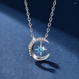Pendentif Colliers Andralyn Simple Étoile Lune Avec 520 Cadeau Couple Bijoux Collier Femme Clavicule Chaîne Pour Petite Amie