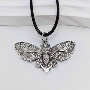 Hanger Kettingen Dier Mot Schedel Ketting Voor Vrouwen Suiker Vogel Touw Gothic Choker Sieraden Halloween