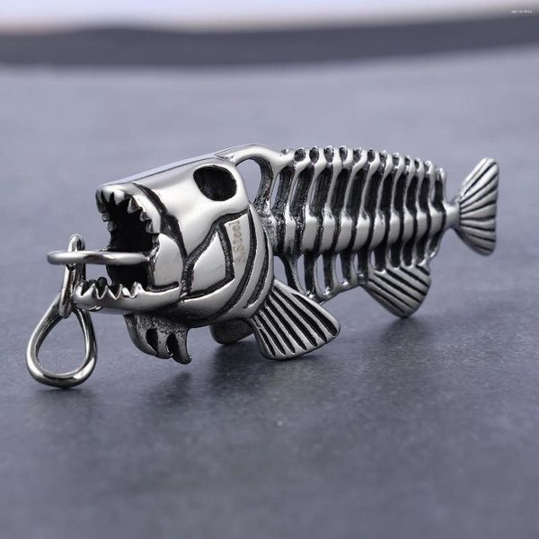 Colliers pendentif série animale os de crâne de poisson géant