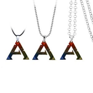 Hangende kettingen Anime ark overleving ontwikkelde ketting voor vrouwen lichtmetalen touwketen multicolor letter mannen Kolye Collares sieraden