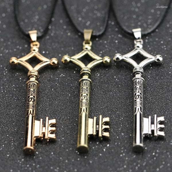 Collares pendientes Anime Attack On Titan llavero collar Eren Key Shingeki No Kyojin Freedom Scouting Legion moda Vintage joyería