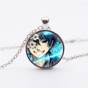 Pendentif Colliers Anime Blue Exorcist Argent Plaqué Rin Okumura Mignon Collier Femmes Bijoux Bijoux