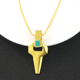 Pendentif Colliers Anime David Martinez Cosplay Collier Double Couche Chaîne Dorée Croix Femmes Hommes Bijoux