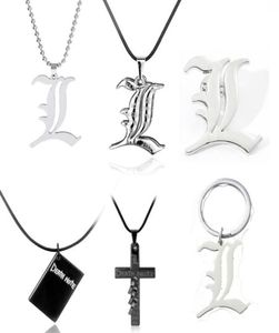 Hanger Kettingen Anime Death Note Ketting Ryuk Ryuuku Metalen Dubbele L Hangers Souvenirs Cosplay Accessoires Jewlery6024967