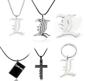 Pendentif Colliers Anime Death Note Collier Ryuk Ryuuku Métal Double L Pendentifs Souvenirs Cosplay Accessoires Jewlery3461139