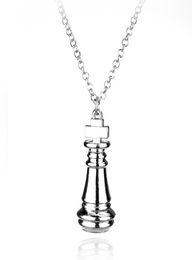Colliers pendentif jeux d'anime pas de jeu vie collier d'échecs plaqué argent pour les fans bijoux de mode de haute qualité 5790718
