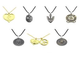 Colliers de pendentif anime jojos bizarre aventure en métal chaîne de corde tueur reine higashikata josuke bijoux ketting collier pour fans7190288