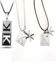 Colliers pendentifs Anime K Project Suoh Mikoto Collier Metal Cosplay Choker Perle Long Collar Men Women 5223284