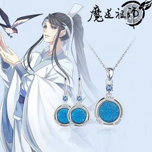 Colliers pendentifs Anime Mo Dao Zu Shi Lan Zhan COSPlay Collier Boucles d'oreilles Grand Master de Cultivation démoniaque