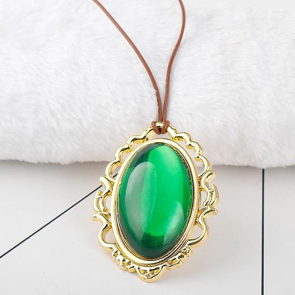 Pendentif Colliers Anime Violet Evergarden Vert Cristal Collier Femme Bijoux Fans Collection Accessoires Filles Cosplay Cadeau Accessoires