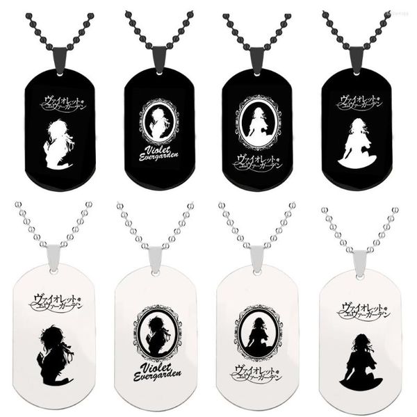 Pendentif Colliers Anime Violet Evergarden Dog Tag Cosplay Prop Métal Mode Sautoirs Décoration Hommes Femmes Anniversaire Cadeau De Noël