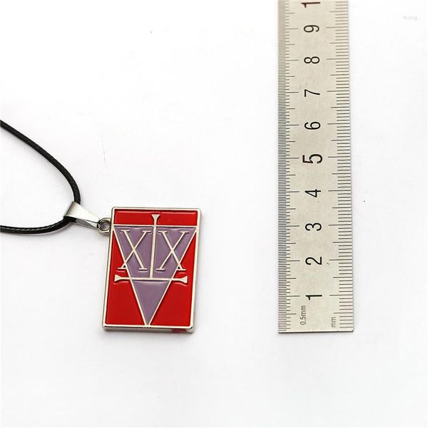 Collares colgantes Anime X Jeff Lux Cadena Longitud Collar Licencia Signo Logotipo Rojo Aleación de zinc Gargantilla Baratija