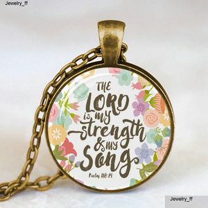 Pendentif Colliers Antique Bronze Fait à la main Bible Verse Collier Verre Cabochon Écriture Citation Bijoux Fête Chrétienne Femmes Cadeaux Dr Dhw2V