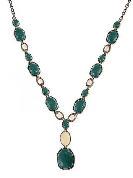 Pendentif Colliers Antique Design Turquoise Synthétique Opale Couleur Perle Strand Amulette Robe Longue Tendance Collier