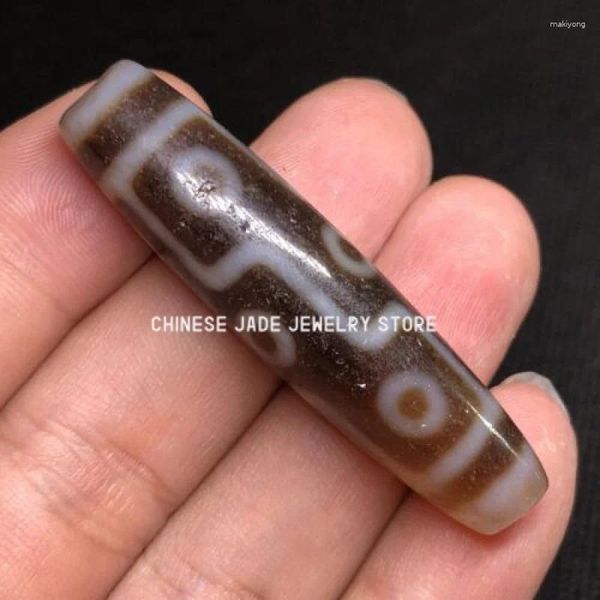 Colliers pendants Antique magie Old Tibetan Agate 9 Eyes Amulet Dzi Perle C014