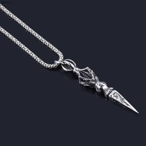 Hanger Kettingen Antieke Vajra Evil Jiang Dagger Unisex Kettingen Hanger Rock Chain India Ganesha Boeddhisme Ketting Mannen Sieraden