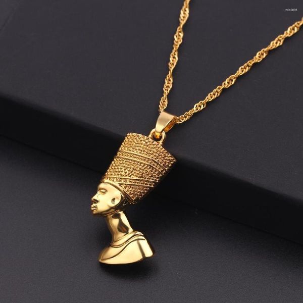 Pendentif colliers antiquité egypte bijoux reine égyptienne néfertiti pour femmes hommes amulette collier chaîne bijoux cadeau africain