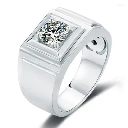 Hangende kettingen anujewel 1ct vvs1 d kleur moissaniet diamant 18k witgoude mannen ringen vader's geschenken groothandel