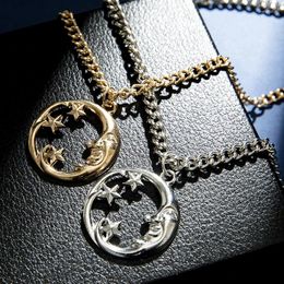 Ожерелья с подвесками Aprilwell, ожерелье для пары в стиле панк для женщин, цепочка золотого, серебряного цвета, 2023, ювелирные изделия со звездами, подарок парню или подруге