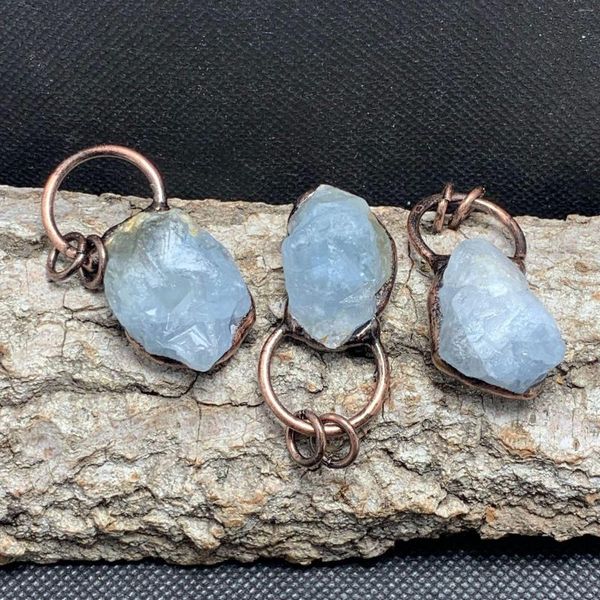 Colliers pendants Aquamarine Fluorite pépite