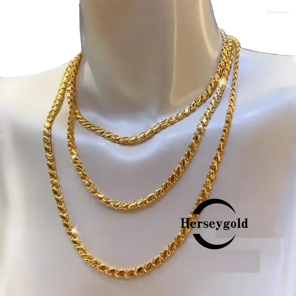 Collares colgantes árabe Dubai chapado en oro collar de cadena hecho a mano trenzado Singapur unisex regalos de lujo para mujeres DIY metal