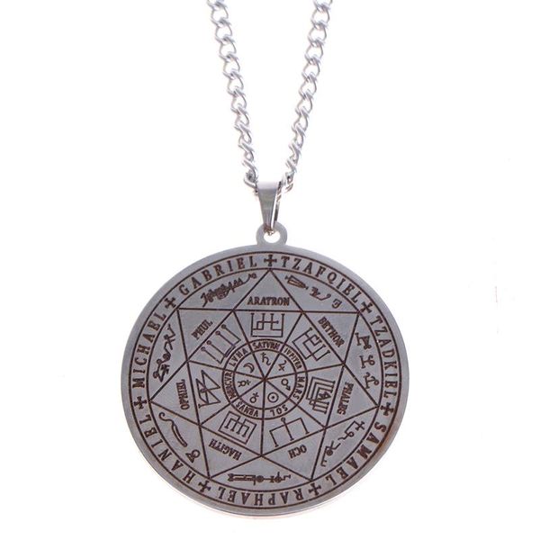 Pendentif Colliers Archanges Sigil Charm Pentacle Mascotte Magique Amulette Lucky Charms Protection Surnaturel Talisman CollierPendentif