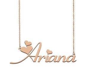 Colliers pendentifs Ariana Nom Collier Collier personnalisé pour femmes Amis de filles Mariage d'anniversaire Journaux de Noël Gift9847822