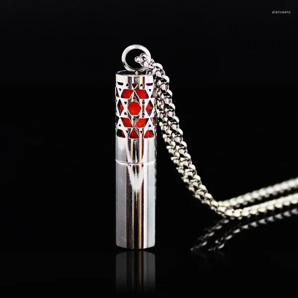 Pendentif Colliers Aromathérapie Huile Essentielle Parfum Collier Titane Acier Creux Parfum DIY Femmes Chandail Chaîne Bijoux Cadeaux