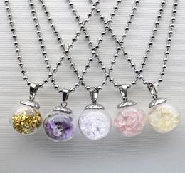 Hanger Kettingen Collectie 7 Chakra Wishing Fles Slinger Reiki Natuurlijke Chip Stone Crystal Ketting Voor Vrouwen Waarzeggerij Amulet Gift