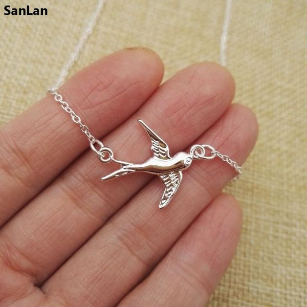 Pendentif Colliers Arrivée Mode Belle Hirondelle Oiseau Collier Mères Amis Cadeau De Noël SanLan